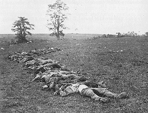 Many Confederate wounded were left to die at Gettysburg.